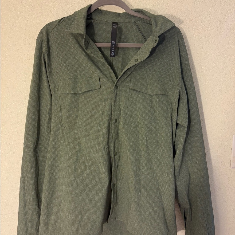 lululemon athletica Sage Green Casual Button Down Shirt